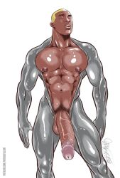 1boy abs african african_male big_penis byron_durand class_comics dark-skinned_male dark_skin erect_penis erection hard_on huge_cock huge_penis male male_focus male_only melanin muscles muscular muscular_male naked_justice_(class_comics) patrick_fillion pecs pierced_belly_button pierced_nipples pubic_hair smooth_chest smooth_skin solo solo_male space_cadet superhero uncut veiny_penis