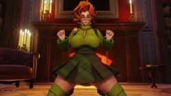 bouncing_ass bouncing_breasts breasts breasts_out deadlock looking_at_viewer paige_(deadlock) partially_clothed shaking_breasts snowdoll tagme teasing teasing_viewer video video_games
