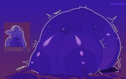 2026 3_eyes absurd_res anthro areola areola_slip artist_name belly berry_juice beverage big_belly big_breasts blue_body blueberry_inflation blueberry_juice bodily_fluids breasts colored digital_media_(artwork) english_text expansion female hi_res huge_belly huge_breasts hyper hyper_belly hyper_breasts inflation juice_(beverage) juicy_july lactating multi_eye orange_eyes pink_body purple_body purple_eyes sequence shaded text white_body zeg_(zegorav) zegorav