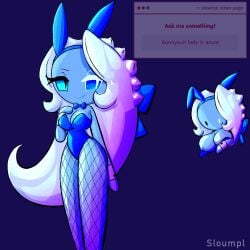 1girls blue_body breasts bunnysuit cookie_run cookie_run_kingdom female lady_in_azure_(shadow_milk_cookie) request self_upload shadow_milk_cookie sloumpl solo strawpage_request
