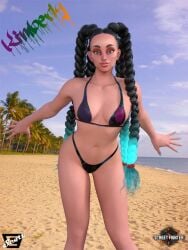 1female 1girls 2024 3d 3d_(artwork) 3d_artwork 3d_model artist_logo artist_name beach beach_background belly belly_button black_and_blue_hair blue_eyes blue_fingernail_polish blue_fingernails blue_nail_polish blue_nails capcom character_request dark-skinned_female dark_hair dark_skin dark_skinned_female daz3d daz_3d daz_studio ebony ebony_female ernest_scott female female_focus female_only female_solo hips imfamouse kimberly_jackson long_braid long_braids long_hair long_hair_female looking_at_viewer navel ocean palm_tree palm_trees red_eyeshadow sexy sexy_body sexy_female sexy_woman sky smile smiley_face smiling smiling_at_viewer spring_break street_fighter street_fighter_6 string_bikini string_bikini_bottom thigh_gap thigh_highs thighhighs thighs title title_page two-tone_hair two_tone_hair watermark