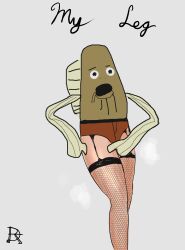 1girls darkestrosa female fish fishnets incidental_1_(fred) meme nickelodeon smooth_skin spongebob_squarepants thick_thighs