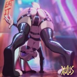 anthro disney judy_hopps rubber_clothing swinging_breasts swinging_hips tagme video xulus zootopia