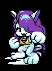 2026 anthro asian_mythology atlus bell black_background bottomless bra clothed clothing digital_media_(artwork) east_asian_mythology felid feline female fur genitals hair hair_over_eye japanese_mythology mammal mythology nekomata nekomata_(megami_tensei) open_mouth open_smile paws pixel_(artwork) purple_eyes purple_hair saiwai_hiroshi sega simple_background smile solo tail underwear vulva white_body white_fur yokai