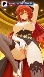 1girl 1girls 2026 ai_generated artist_name bangs big_breasts big_chest big_tits black_nails blue_nails blush boobs breasts bust busty chest dress electroworld exposed_nipples eyebrows_visible_through_hair feet hi_res high_quality high_resolution highres himeko_(honkai:_star_rail) honkai:_star_rail honkai_(series) large_breasts long_hair looking_at_viewer nail_polish nipples nipples_outside orange_nails patreon patreon_username pink_nails purple_nails red_hair red_nails smile solo stable_diffusion thighhighs tits toeless_legwear toenail_polish toenails watermark