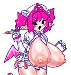 1girls big_breasts blush breasts buro_(muse_dash) female female_only ggo huge_breasts large_breasts muse_dash nipples pussy solo