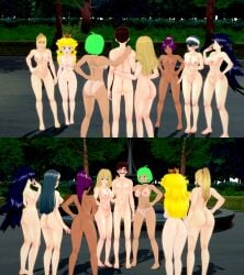 1boy 7girls abby_(retropunch) ahoge alex_(cio425) alexandria_"alex"_thorne arm_around_back arm_around_waist arm_on_shoulder ass big_ass big_butt bikini_tan black_hair bleach blonde_hair blue_eyes blushing boku_no_hero_academia boobs booty both_sexes_in_same_situation breasts brown_hair butt casual_nudity cio425 crossover crown dark-skinned_female dark_skin dick earrings embarrassed embarrassed_nude_female embarrassed_nude_male exhibitionism green_eyes green_hair hand_on_hip hand_under_breasts hands_on_hips heart_eyes kayama_nemuri large_breasts laughing light_skin long_hair mario_(series) metroid midnight_(my_hero_academia) moustache my_hero_academia naked naked_female naked_male nemuri_kayama nintendo nude nude_female nude_male nudism nudist nudity penis ponytail princess_peach purple_hair pussy retro_(retropunch) retropunch samus_aran shihouin_yoruichi short_hair spy_x_family tagme tan_body tanlines tomboy vagina white_headband yor_briar yor_forger yoruichi_shihouin