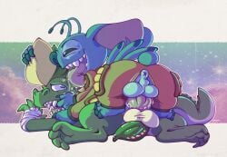 absurd_res alien anal anal_penetration anthro anus balls blue_body blue_fur blue_nose bodily_fluids butt digital_media_(artwork) disney dragon dripping duo erection experiment_(lilo_and_stitch) feet finger_fetish finger_in_mouth finger_play fingers forced from_behind_position fur genital_fluids genitals half-closed_eyes hi_res horn leaking_precum licking licking_another licking_partner lilo_and_stitch looking_back lying male male/male male_penetrated male_penetrating male_penetrating_male male_rape male_raped male_raping_male mythological_creature mythological_scalie mythology narrowed_eyes nude on_front onihidden open_mouth penetration penile penile_penetration penis penis_in_ass precum precum_drip rape saliva scalie sex simple_background smile spread_legs spreading stitch_(lilo_and_stitch) tail teeth toes tongue tongue_out unzipped zipper