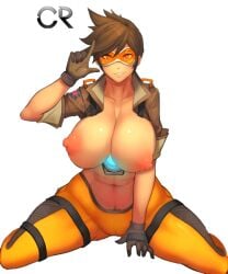 1girls alternate_version_available blizzard_entertainment brunette cameltoe cleavage crimson_renders curvy erect_nipples female huge_areolae huge_ass huge_breasts metal_owl overwatch puffy_nipples short_hair thick_lips tracer voluptuous wide_hips