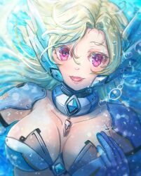 android breasts cleavage kiwakiwa mega_man mega_man_x merti robot_girl tagme