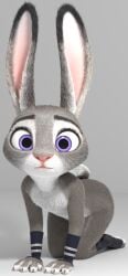 big_ears bunny ear flat_chest grey_fur judy_hopps melo purple_eyes rabbit zootopia