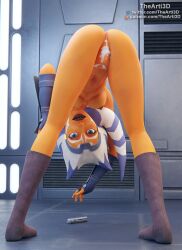 1girls 3d 3d_(artwork) after_sex ahsoka_tano airress3d_(3d-modeller) alien alien_girl bending_over blue_eyes clone_wars clone_wars_(style) cum cum_in_pussy disney female female_only lightsaber nipples nude orange_skin solo star_wars star_wars:_the_clone_wars tentacle tentacle_hair the_clone_wars:_season_seven thearti3d togruta