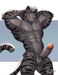 1male abs anthro anthro_only armpits arms_up balls bara biceps big_balls big_brother big_cat big_cat_ears big_cat_humanoid big_cat_tail big_penis boner broad_shoulders cock daddy dilf erection furry furry_ears furry_male furry_only gray_fur hands_behind_head hard_on huge_balls huge_cock humanoid humanoid_genitalia humanoid_hands humanoid_penis kemono large_balls large_penis male male_only manly muscular muscular_anthro muscular_arms muscular_back muscular_legs muscular_male muscular_thighs nipples open_mouth pecs quads r_tigre_(artist) raytig12 raytigre seductive seductive_eyes seductive_look seductive_smile smiling smiling_at_viewer smirk smirking smooth_penis thick_legs thick_penis thick_thighs thighs tiger tiger_ears tiger_humanoid tiger_man tiger_print tiger_stripes tiger_tail uncle zaddy