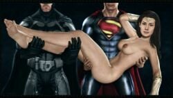 ass batman batman_(series) breasts dark_hair dc dc_comics dceu dcu ethaclane feet female injustice_2 nude posing superhero superman superman_(series) wonder_woman wonder_woman_(series)