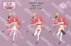 1futa 1girls adoptable areolae atelier_sol_aer bar_censor breasts c-cup_breasts censored clothed clothing cup_size female fully_clothed futanari light-skinned_female light-skinned_futanari light_skin long_hair magical_girl model_sheet nipples nude penis red_hair self_upload solo standing thighhighs twintails xenxia ych