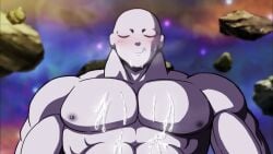 1boy abs blush cum dragon_ball dragon_ball_super dragon_ball_z drawfag drawthread_request edit edited gay jiren male male_only nipples pecs screencap screenshot screenshot_edit shounen_jump solo unknown_artist yaoi