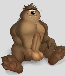 1boy 2022 absurd_res anthro balls big_balls big_penis boner brown_body brown_fur dasyurid dasyuromorph digital_media_(artwork) erection eyebrows fangs feet fleshformomo foreskin fur genitals glans grey_background heart hi_res humanoid_genitalia humanoid_penis looney_tunes male male_only mammal marsupial muscular muscular_anthro muscular_male nude pawpads paws penis simple_background sitting smile smooth_fur solo tasmanian_devil tasmanian_devil_(looney_tunes) teeth vein veiny_penis warner_brothers