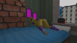 3d 3d_(artwork) ass ass_focus ass_grab ass_up bed bedroom_eyes breasts five_nights_at_freddy's garry's_mod presenting pussy solo spread_anus spread_pussy toy_chica_(eroticphobia) toy_chica_(fnaf)