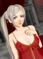 3d babydoll babydoll_lingerie edelgard_von_hresvelg fire_emblem fire_emblem:_three_houses hair_down htr18 lingerie nintendo post-timeskip