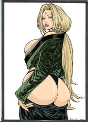 1girls ass big_ass big_breasts blonde_female blonde_hair breasts ed_benes_studio female female_only huge_ass huge_breasts iago_maia large_breasts milf naruto panties pants_down sideboob solo solo_female thick_ass thong tsunade wide_hips