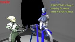 3d bondage breast_expansion breasts choke_hold comic drugged drugs floating freekiller liara_t'soni mass_effect ripped_clothing shiala syringe tablet tentacle waking_up wet_skin