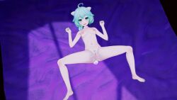 after_sex after_vaginal anus breasts cum cum_drip cum_on_body cum_on_lower_body cum_puddle ferret_girl green_eyes green_hair koikatsu laimu looking_at_viewer looking_pleasured medium_breasts pubic_hair pussy self_upload small_breasts thighs throwqwerty twitch uncensored vinesauce virtual_youtuber vtuber