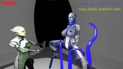 3d bondage breast_expansion breasts choke_hold comic drugged floating freekiller huge_breasts liara_t'soni mass_effect ripped_clothing shiala tablet tentacle wet_skin