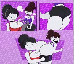 2girls ass ass_focus assisted_exposure big_ass big_breasts big_butt black_hair brown_hair butt cum embarrassed jaiden jaiden_animations jaidenanimations jaidens_mom jiggling_ass milf mob_face mother_and_daughter oyakodon paizuri penis puffy_pussy pulling_down_shorts pussy shorts shorts_down slobbyslapper sports_bra sportswear sssir sssir8 sweat tagme thick_ass vaz0v youtube youtuber