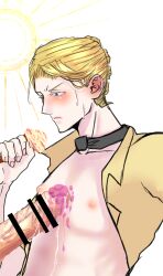 cream_on_penis erection ice_cream jojo's_bizarre_adventure male male_nipples male_only penis prosciutto sun veiny_penis vento_aureo