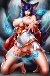 9_tails ahri animal_ear_fluff animal_ears animal_girl areolae ass_visible_through_thighs big_breasts black_hair breasts busty child_bearing_hips cleavage clitoris clothing curvaceous curves curvy curvy_body curvy_female curvy_figure curvy_hips eyelashes eyeliner eyeshadow facial_markings female fluffy fluffy_ears fluffy_tail fluffy_tails fox fox_ears fox_girl fox_tail furry_tail hips hourglass_figure huge_breasts humanoid inner_ear_fluff kemonomimi kitsune large_breasts league_of_legends light-skinned_female light_skin lips lipstick long_hair mr_h.l. multiple_tails nine_tailed_fox nipples pale-skinned_female pale_skin pussy riot_games tail thick_thighs thighs vagina vastaya video_games voluptuous wide_hips yellow_eyes