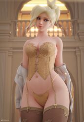 mercy from overwatch by 3dmonte