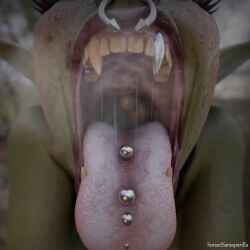 2girls 3d animated fair-skinned_female fair_skin female female_pred female_prey green-skinned_female green_skin mawshot mouth_shot oral_vore orc orc_female screaming screaming_in_agony screaming_in_pain sound sound_effects sound_warning sunsetsarsaparilla tagme unwilling_prey video vore