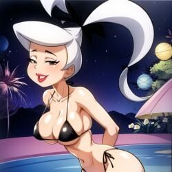 1girls absurd_res absurd_resolution absurdres ai_generated ass athletic athletic_body athletic_female big_ass big_breasts big_butt bikini black_bikini black_bikini_bottom black_bikini_top black_bra black_eyes black_panties blush blushed_face blushing_at_viewer blushing_female bra breasts bubble_ass bubble_butt busty busty_female busty_girl cartoon cartoony cats62 curvaceous curvaceous_female curvaceous_figure curvy curvy_body curvy_female curvy_figure curvy_hips cute cute_expression cute_eyes cute_face cute_female ear exposed_legs exposed_thighs eyebrows eyelashes eyeshadow eyewear fat_ass fat_butt female female_only female_solo front_view glistening glistening_ass glistening_body glistening_boobs glistening_breasts glistening_butt glistening_eyes glistening_legs glistening_skin glistening_thighs half-closed_eyes half-dressed half_naked half_nudefemale hanna-barbera hi_res high_quality high_resolution highres huge_ass huge_boobs huge_breasts judy_jetson large_ass large_boobs large_breasts large_butt legs looking_at_viewer nipples panties pants pool poolside red_lipstick seductive seductive_body seductive_eyes seductive_look seductive_mouth seductive_smile shiny shiny_ass shiny_body shiny_boobs shiny_breasts shiny_butt shiny_legs shiny_skin shiny_thighs sideboob slim_waist small_waist smile smiling smiling_at_viewer smooth_ass smooth_body smooth_butt smooth_legs smooth_skin smooth_thighs solo_female standing swimming_pool swimsuit swimwear the_jetsons thick_thighs thighhighs thighs thin_waist water white_hair