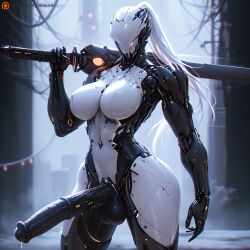 1futa ai_generated android animal_genitalia_on_humanoid big_penis cyberpunk futa_only futanari gym_clothes horsecock horsecock_futa horsecock_on_humanoid human_with_animal_genitalia human_with_horsecock intersex large_breasts large_penis original original_character original_characters patreon patreon_username penis ponytail sword thin_waist velour_ai wide_hips