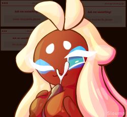 1girls boobjob breasts cookie_run cookie_run_kingdom cum female mozzarella_cookie paizuri request self_upload sloumpl strawpage_request titjob