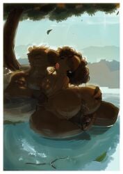 1boy 1boy1girl 1girls absurd_res anal anal_only anal_penetration anal_sex anthro anus ass backsack balls breasts brown_body brown_fur butt_grab capabaru capybara caviid curly_hair duo female female_focus female_penetrated fur genitals hair hand_on_butt hi_res judy_(capabaru) kissing lake licking lube male male/female male_penetrating male_penetrating_female mammal nipples oral paws penetration penis penis_in_ass plant rodent sex sitting_on_another straight stretched_anus tongue tree