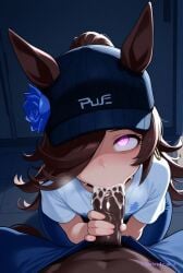 1girl 4k aged_down ahegao ai_assisted ai_generated all_the_way_to_the_base anthro_female beautiful_eyes beautiful_face big_ass black_male blond_hair blue_pants bratty breath bubble_butt cum_dump cum_in_mouth cum_overflow cum_splatter cum_string curvy dark dark_skinned_male deepthroat detailed_background detailed_eyes detailed_face dim_lighting ears_through_headwear excessive_cum excessive_saliva fellatio fingernails forced_oral furry_female glossy_lips glowing_eyes gushing_cum hair_over_one_eye half_lidded_eyes head_tilt heavy_breathing high_quality highly_detailed highres hoop_earrings horse_ears horse_tail indoors interracial loads_of_cum night night_time perfect_anatomy perfect_body ponytail pov rape rice_shower_(umamusume)