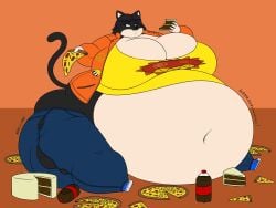 bbw big_breasts breasts cleavage female furry huge_breasts lj_caffie overweight ssbbw tagme thick_thighs weight_gain wide_hips