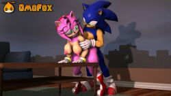 1boy 1girls 3d 3d_(artwork) amy_rose anthro_female anthro_male anthro_male_on_anthro_female anthro_on_anthro anthro_only anthro_penetrated anthro_penetrating anthro_penetrating_anthro blue_fur hedgehog_boy hedgehog_ears hedgehog_girl hedgehog_humanoid omofox pink_fur sega sonic_(series) sonic_the_hedgehog sonic_the_hedgehog_(series) table tan_body window