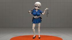 baton big_breasts handcuffs heels high_heels nightstick png police_baton police_uniform policewoman sfm_default_map short_hair source_filmmaker sunglasses tinted_eyewear unknow3369 uzaki-chan_wa_asobitai! uzaki_hana