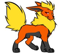 alpha_channel animal_genitalia belly black_belly black_paws eeveelution feral flareon fyre genitals hi_res male nintendo pokémon_(species) pokemon red_eyes sheath smug solo swizz_(swizzlestix) video_games