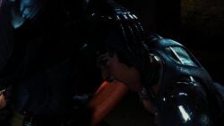 3d batman batman_(series) blowjob catwoman catwoman_(injustice) dc dc_comics fellatio gta777 headwear huge_breasts injustice_2 selina_kyle