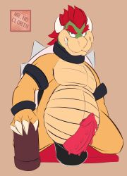 absurd_res bowser hi_res koopa male male/male male_only mario_(series) mr_hdclobin nintendo scalie solo video_games