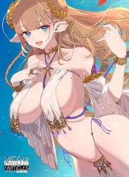 1girls arched_back armwear ass ass_up bangs bare_legs bare_midriff bare_shoulders bare_thighs belly_button big_breasts blonde_female blonde_hair blue_eyes braid braided_hair breast_curtains breasts cleavage collarbone curvaceous ear_covers ear_piercing earrings elf elf_ears elf_female eyebrows_visible_through_hair eyelashes female female_focus female_only functionally_nude functionally_nude_female greek hair_between_eyes hair_bun hair_ornament head_tilt headwear highleg highleg_panties inner_sideboob large_breasts long_hair looking_at_viewer midriff mole_on_breast navel navel_line o-ring open_clothes open_mouth partially_nude particles_(artist) pointy_ears revealing_clothes ring rings rope rope_between_breasts side_view sideboob simple_background skimpy skimpy_clothes slim_waist sole_female solo solo_female solo_focus standing tagme tassel tassel_earrings thick_ass thick_thighs thighs underboob voluptuous white_panties wide_hips