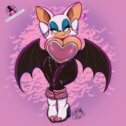 bat_wings big_breasts furry metalexsart rouge_the_bat shortstack smaller_female sonic_(series)