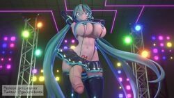 1futa 3d big_breasts big_hips big_penis blue_eyes blue_hair futanari hatsune_miku peterraynor skirt vocaloid