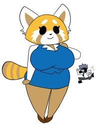 1girls aggressive_retsuko aggretsuko anthro big_breasts breasts cc clothed clothing dork_boi dorky_(lewd_dorky) female female_only fur furry lewd_dorky netflix office_lady retsuko sanrio solo solo_focus standing straight_hair tagme tail