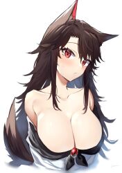 1girls breasts cleavage female kagerou_imaizumi suminagashi tagme touhou wolf_girl