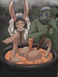 anal blood carrot cooking death female_death flan_(final_fantasy) food_insertion goblin gore guro pot veiled616