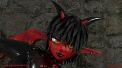 aicumgasm aval demon excited face femboy luxxilunar red skin spikes